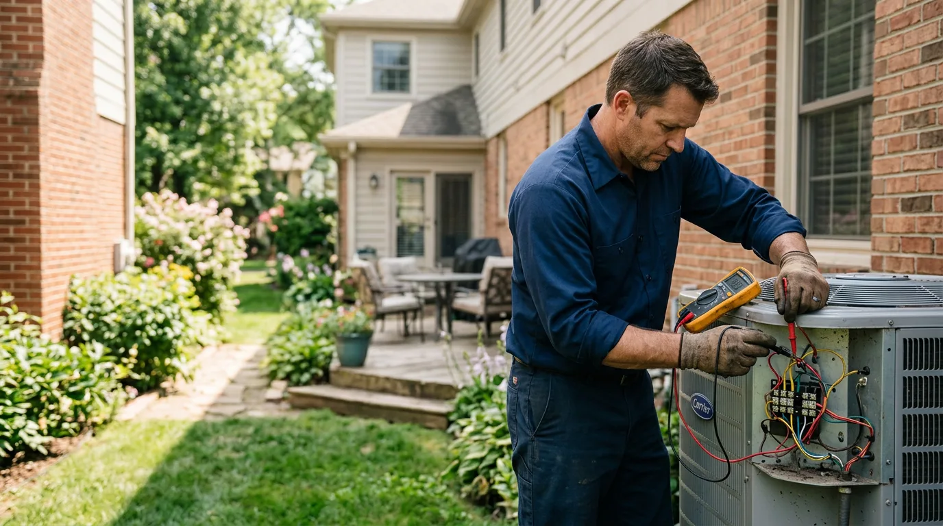 HVAC technician working near Cadott, WI